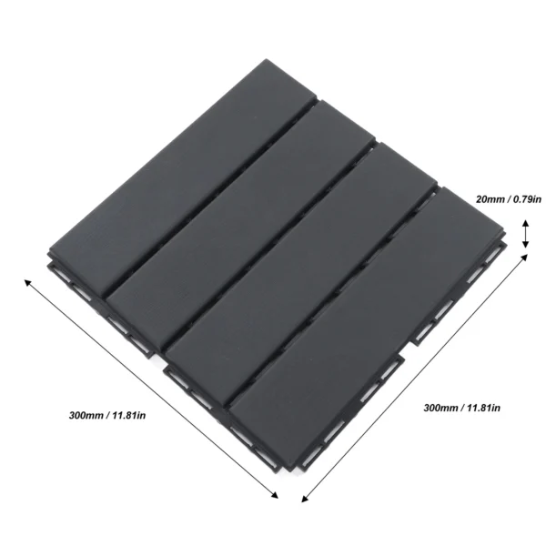 30Pcs Interlocking Deck Tile Waterproof Drainage Floor Cushion Tile PP 30x30cm for Patio - Image 2