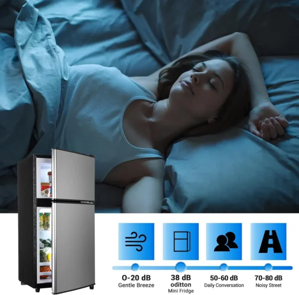 4.0 Cu.Ft Apartment Size Refrigerator, Samll Refrigerator, dorm fridges with freezer for Apartment, Office, Kitchen, Dorm, Compa - Image 5