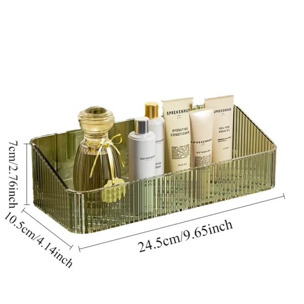 1pc Storage rack Bathroom Wall mounted No punching required Light luxury transparent TOILET Washbasin Organize Store baskets - Image 2
