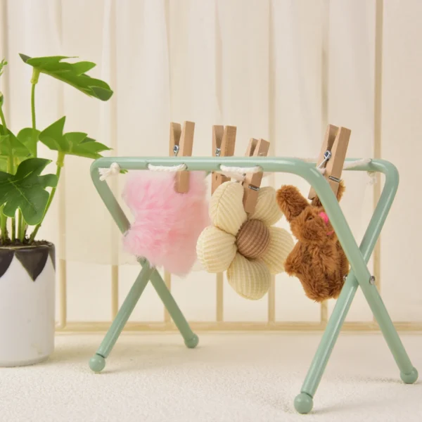 1: 12 miniature simulation furniture bjd ob11 family house accessories iron LAUNDRY RACK - Image 2