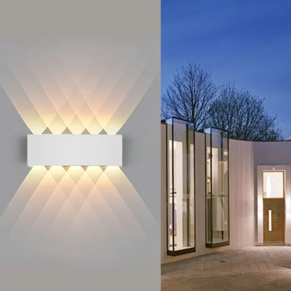 LED Wall Light Waterproof IP65 Outdoor Wall Lamp Garden Porch Light Decor Garden Yard Bathroom Bedroom Living Room AC85-265V - Image 3