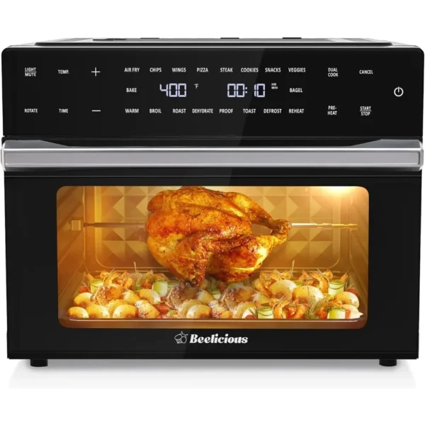 Beelicious 32QT Extra Large Air Fryer, 19-In-1 Air Fryer Toaster Oven Combo with Rotisserie and Dehydrator - Image 2