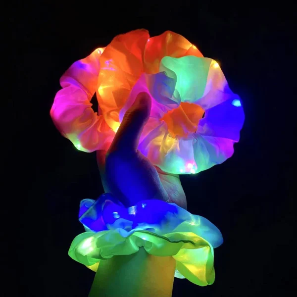 Light Up Blinking Scrunchy Birthday NightClub Masquerade Concert Wedding Party Acessorie Girl Ladys Scrunchies Hairband Gifts - Image 5