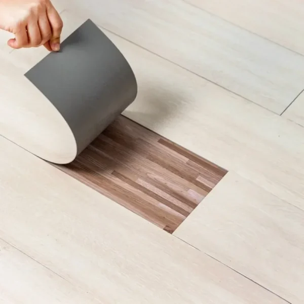 New Self Adhesive PVC Wood Grain Floor Waterproof and Wear-resistant Balcony, Bathroom, Household Kitchen Floor Tiles 91X15CM