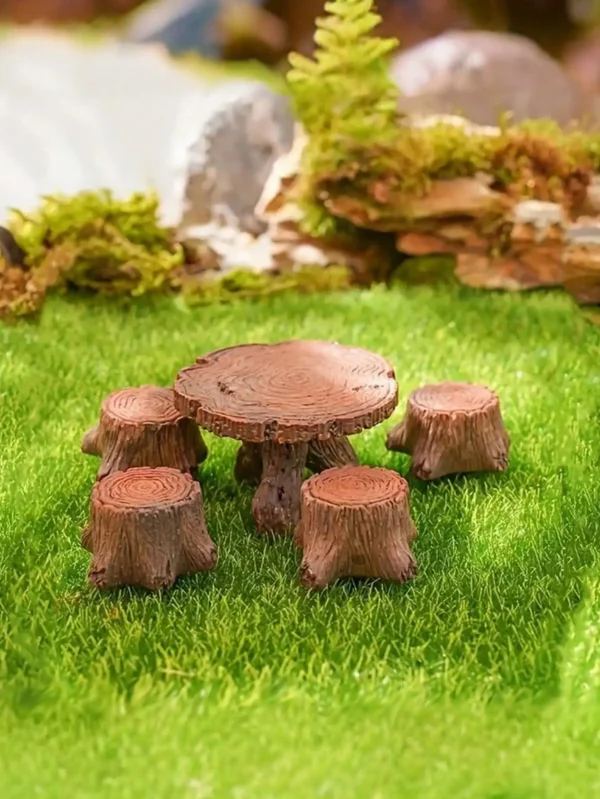 5 miniature tree stump garden art accessories resin decoration, garden landscape accessories, resin creative crafts - Image 6