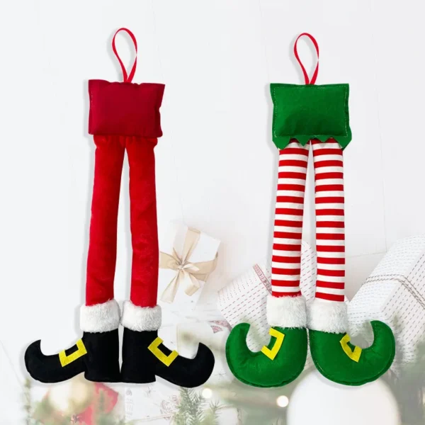 New Year Navidad Noel Gift Christmas Elf Santa Legs Car Accessories Christmas Decor For Home Xmas Tree Pendants Ornaments Gifts - Image 7