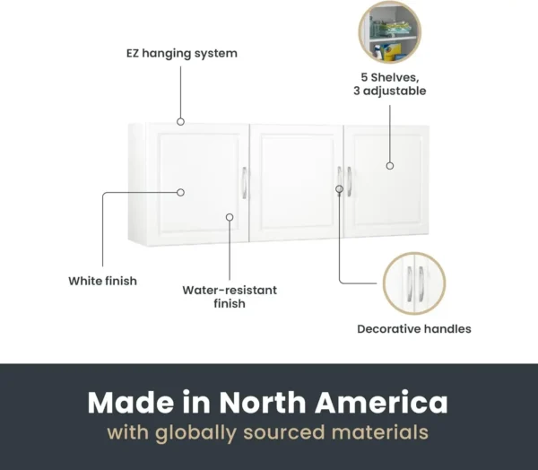 Kendall 54" Wall Cabinet in White - Image 5