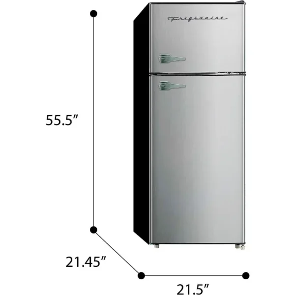 Frigidaire EFR751, 2 Door Apartment Size Refrigerator with Freezer, 7.5 cu ft, Platinum Series, Stainless Steel - Image 2