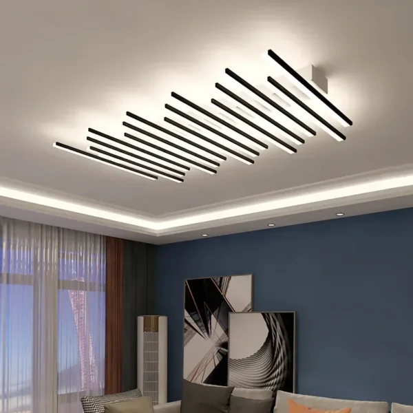 Nordic Art Line Acrylic Led Ceiling Chandelier Living Room Restaurants Kitchen Bar Pendant Lamps Modern Home Decoration Lighting - Image 2