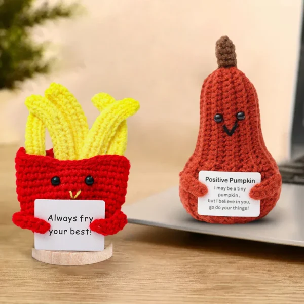 Crochet Ornament Desk Accessorie Crochet Vegetable Christmas Gifts for Kids Funny Doll Gifts Office Table Decorations Room Decor - Image 3
