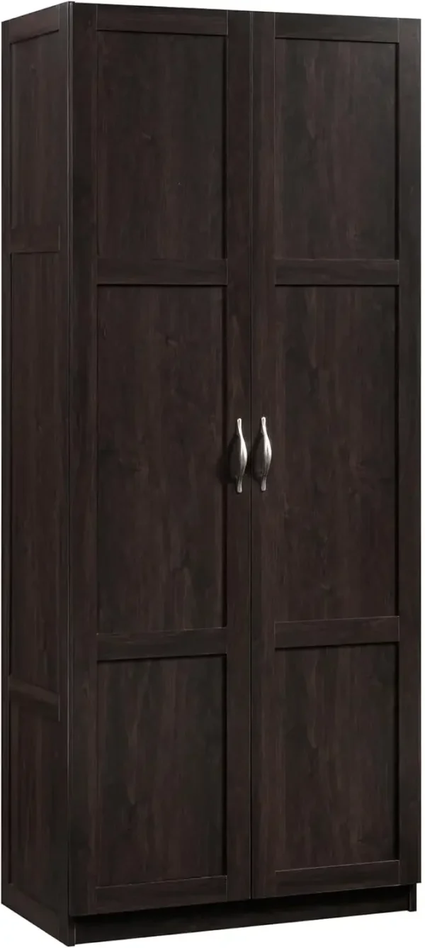 Storage Cabinet/ Pantry cabinets, 29.61 " x D: 16.02 " x H: 71.50", Cinnamon Cherry finish