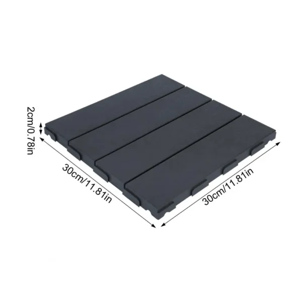 36 Pcs Waterproof Balcony Floor Tiles, Great Friction Anti-break Patio Deck Tiles with Efficient Drainage Design - Image 6