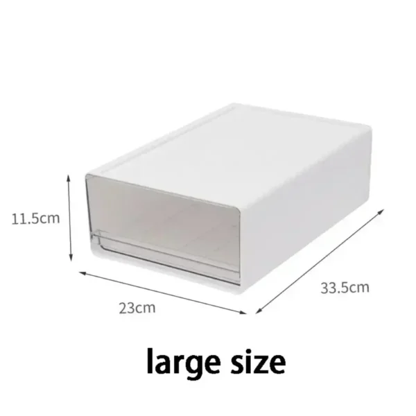 Desktop Storage Boxs Stackable Drawers Stationery Cabinet Desktop Cosmetic Organizer Transparent Office Document Sundries Holder - Image 6