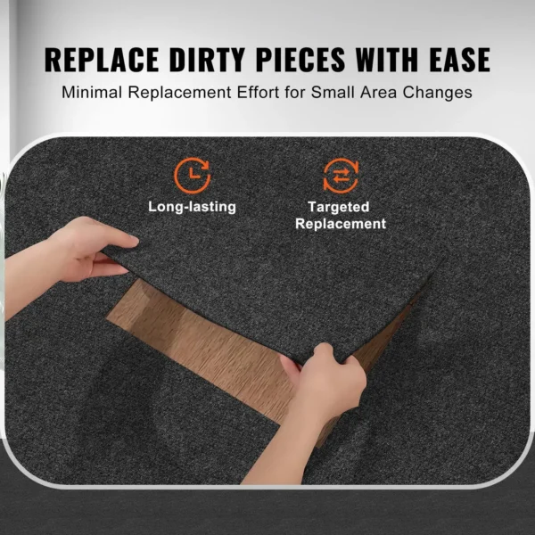 Carpet Tiles Peel and Stick, 12' x 12' Squares Self Adhesive Carpet Floor Tile, Soft Padded Carpet Tiles, Easy Install DIY - Image 5
