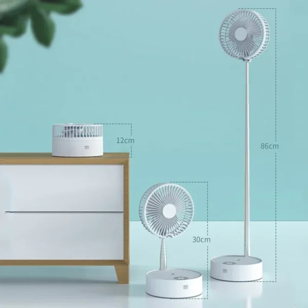 Summer Portable Floor Folding Fan N98 Rechargeable Standing Fan USB Spray Desktop Electric Fans With LED Night Light - Image 2