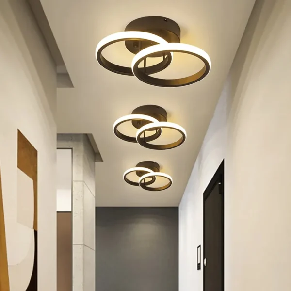 Household LED Chandelier Three Colors Lamp Modern Style Ceiling Lamp Bedroom Light Surface Installation AC 85V-265V Dining Room - Image 3