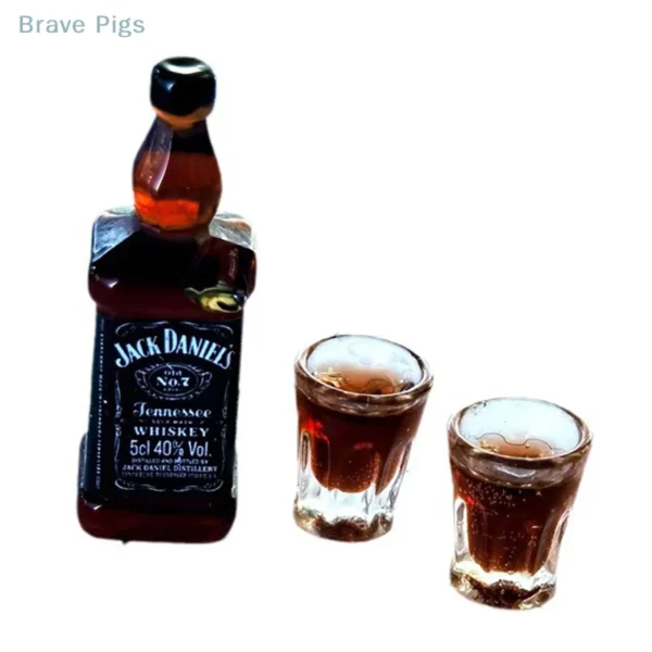 Miniature Wine Bottle Scene Models Simulation Of Food And Play Ornaments Doll Accessories - Image 3
