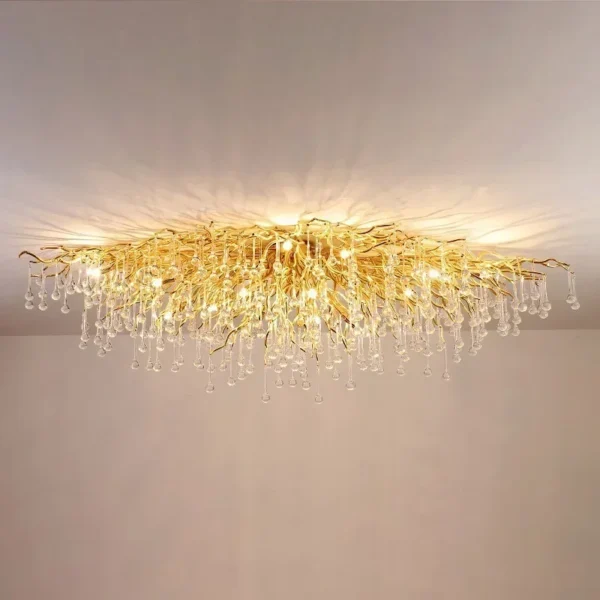 Ceiling light chandelier modern hotel bedroom dining room living room home interior glossy Led gold luxury chandelier - Image 4