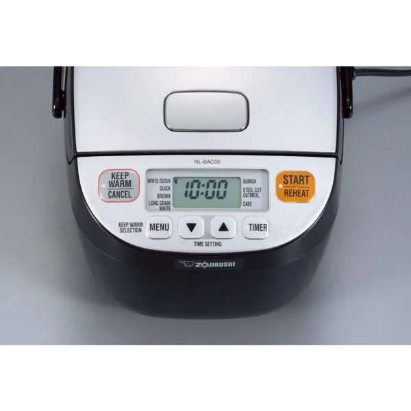 Zojirushi NL-BAC05SB Micom Rice Cooker & Warmer, Silver Black - Image 2