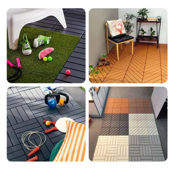 30Pcs Interlocking Deck Tile Waterproof Drainage Floor Cushion Tile PP 30x30cm for Patio - Image 3