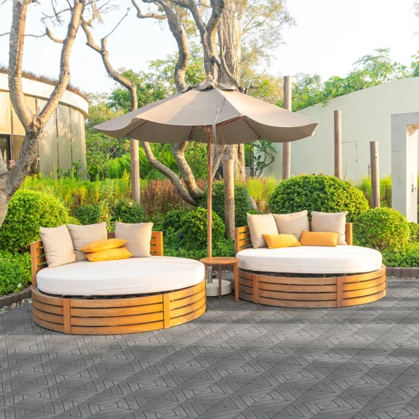 9 Pack, 11.8"x11.8" Waterproof Flooring Tiles for Indoor and Outdoor, Patio Floor Decking Tiles for Porch Poolside Backyard - Image 6