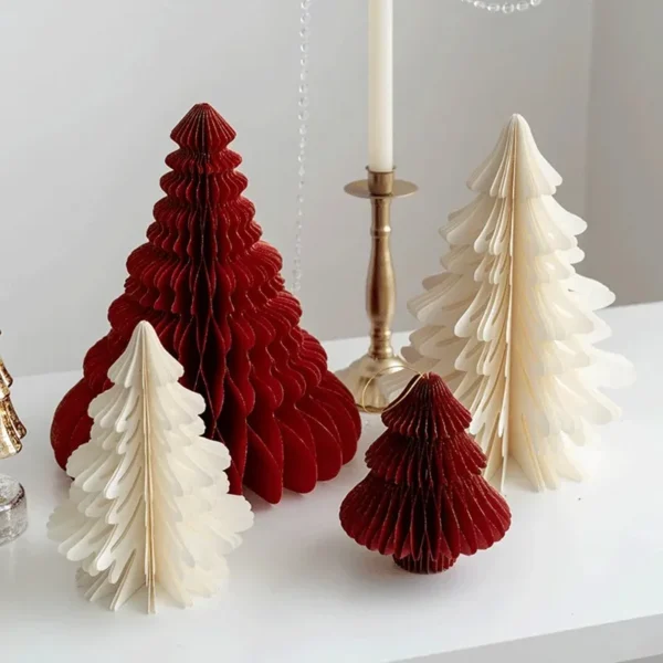 Christmas Honeycomb Decoration Christmas Tree Ornament Desk Accessorie Room Desktop Decor Favors Navidad Gifts New Year 크리스마스소품 - Image 5
