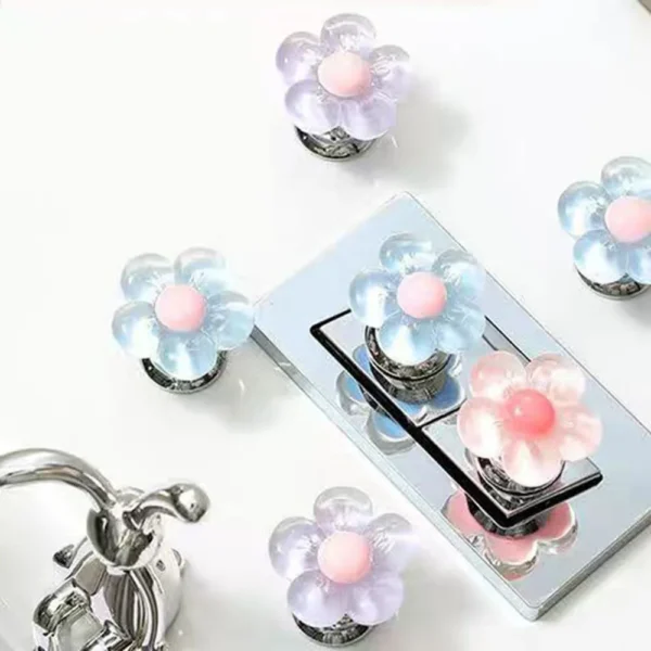 1pcs Flower Shaped Toilet Presser Love Toilet Press Button Tank Push Switch Water Tank Buttons Nail Protector Bathroom Decor - Image 4