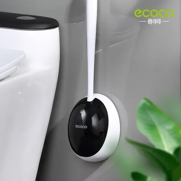 ECOCO Silicone Brush Head Toilet Brush Quick Drain Cleaning Tools for Toilet Wall-Mounted Household WC Bathroom Accessories - Image 4