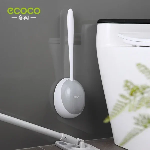 ECOCO Silicone Brush Head Toilet Brush Quick Drain Cleaning Tools for Toilet Wall-Mounted Household WC Bathroom Accessories - Image 11