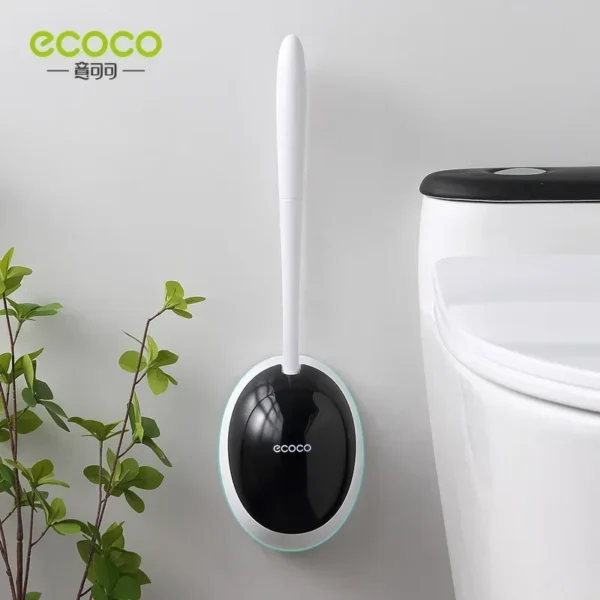ECOCO Silicone Brush Head Toilet Brush Quick Drain Cleaning Tools for Toilet Wall-Mounted Household WC Bathroom Accessories - Image 5