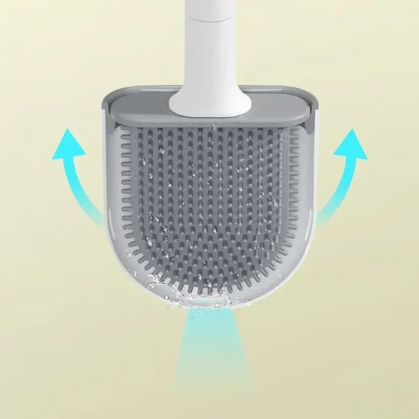 Silicone Toilet Brush Wall-Mounted Soft Bristles Brushes Set Wash Toilet Wc Accessories Holder Cleaning Bathroom Accessories - Image 3