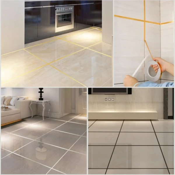 50M Gold Black Self-Adhesive Tile Stickers Tape Floor Waterproof Wall Gap Sealing Strip Tile Beauty Seam Sticker Home Decoration - Image 6
