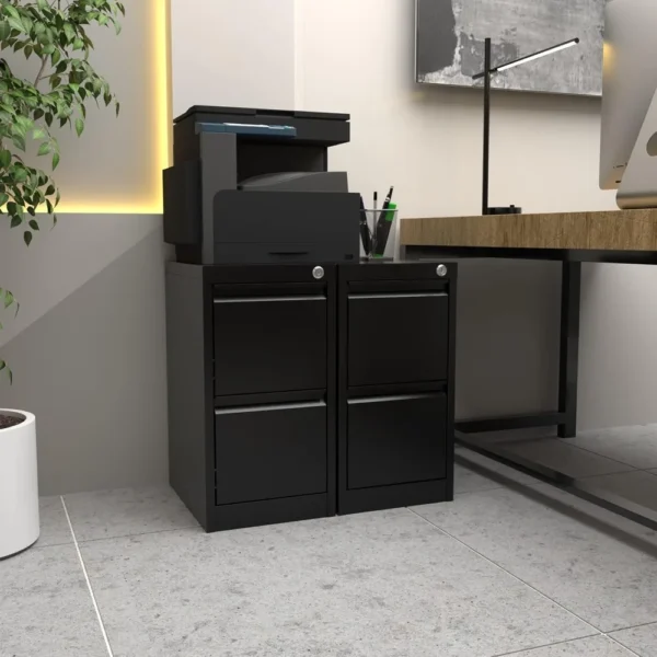 18 Deep 2 Drawer File Cabinet, Metal Vertical File Storage Cabinet with Lock, Office Home Steel File Cabinet