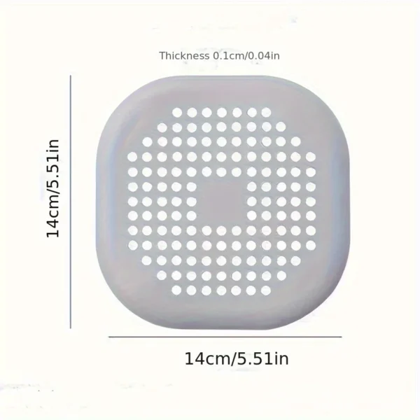 Square Silicone Floor Drain Sticker Bathroom Sewer Hair Filter Drain Cover Home Bathroom Floor Drain Mat - Image 4
