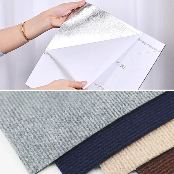 10pcs Carpet Floor Tiles Sticker Adhesive Stickers Carpet Peel And Stick Removable DIY Home Furnishings Indoor Room Carpets - Image 6