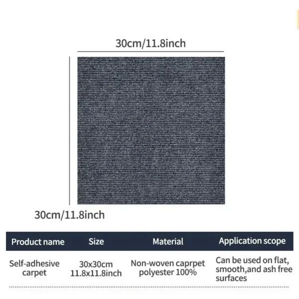 10pcs Floor Tiles Without Damage Can Be Spliced Plush Floor Stickers Kitchen Bedroom Indoor Self-adhesive Floor Stickers - Image 2