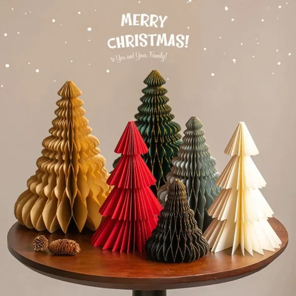 Christmas Honeycomb Decoration Christmas Tree Ornament Desk Accessorie Room Desktop Decor Favors Navidad Gifts New Year 크리스마스소품 - Image 2