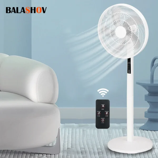 16 Inch Pedestal Fan Portable 5-Speed Pedestal Standing Floor Fan for Living Room, Bedroom, Kitchen and Home Office