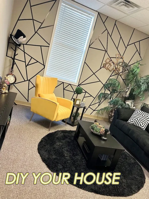 Gold Metalized Tape, Peel and Stick Decor Sticker with Shiny Mirror-Like Finish for Detailing Accent Wall, Graphic Art, Wardrobe - Image 3