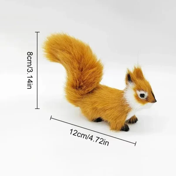 Mini Simulation Squirrel Decorative Ornament Artificial Plush Animals Christmas Tree Decoration Accessories Table Decorations - Image 6
