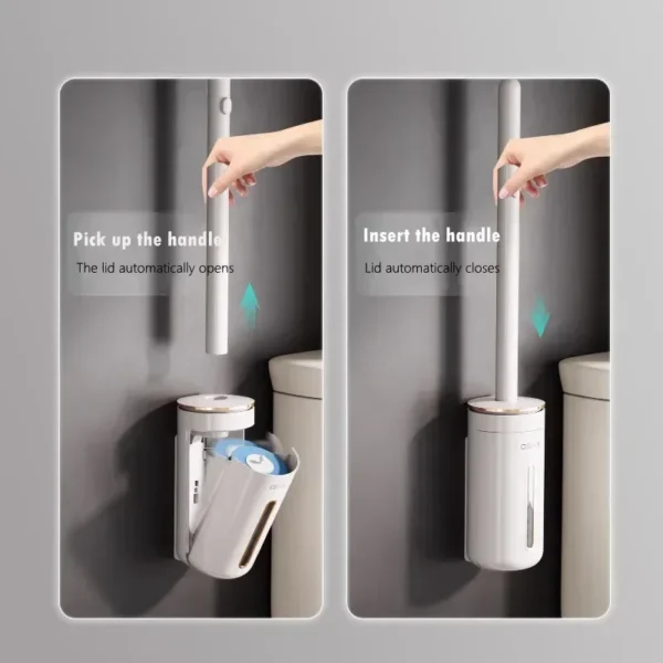 Disposable Toilet Brush Wall-Mounted Cleaning Tool for Bathroom Replacement Brush Head Toilet Cleaning Brush Set Wc Accessories - Image 12