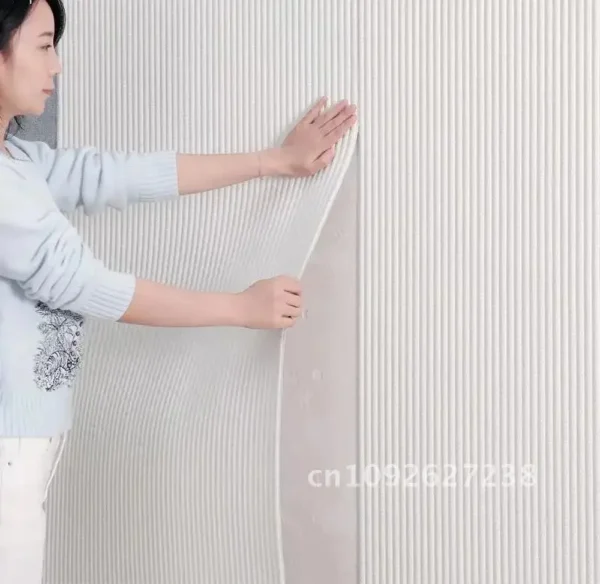 Thickened Self-adhesive Wall Sticker 3D Moisture-proof Wallpaper Kitchen Bedroom Home Decoration Refurbished White Wall Panel - Image 4