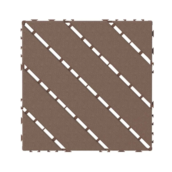 Twill Interlocking Patio Deck Tiles 44 Pack 12x12 Inch, Easy Install for Poolside, Balcony, Backyard-Durable Polypropyl - Image 2