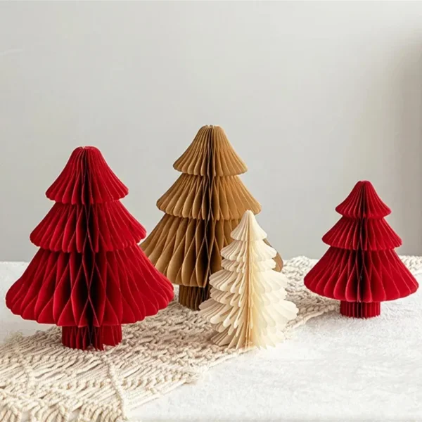 Christmas Honeycomb Decoration Christmas Tree Ornament Desk Accessorie Room Desktop Decor Favors Navidad Gifts New Year 크리스마스소품 - Image 4