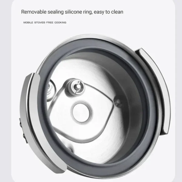 1.2L stainless steel upgraded mini pressure cooker outdoor camping home gas induction cooker cooking rice pressure cooker - Image 6