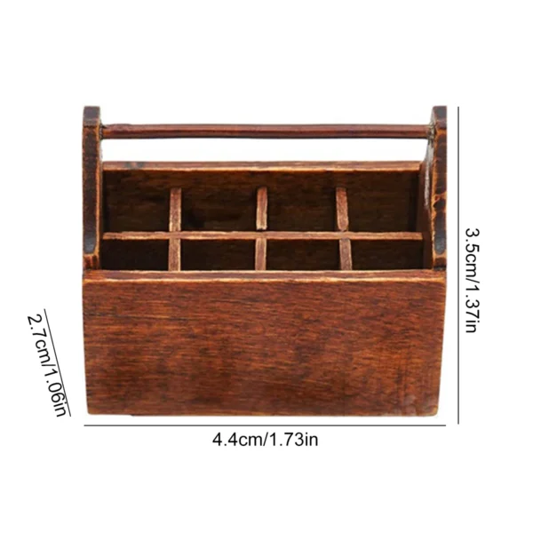 Dollhouse Miniature Accessories Scene Model Alloy Tool Mini Wooden Toolbox Set Miniature Dollhouse Accessoreis Home Decor - Image 6