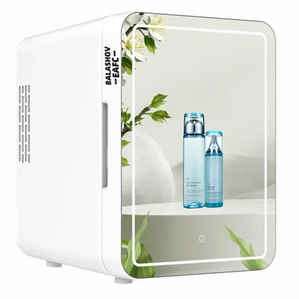4L Mini Makeup Fridge WIth LED Light Mirror Portable Cosmetic Storage Refrigerator Keep fresh Cooler for Home Car Dual Use - Image 6