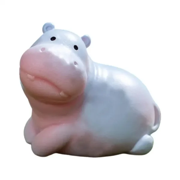Mini Cute Hippo Resin Figurines Car Interior Animal Accessory Baby Hippo Sculpture Desk Decoration Home Desk Decoration