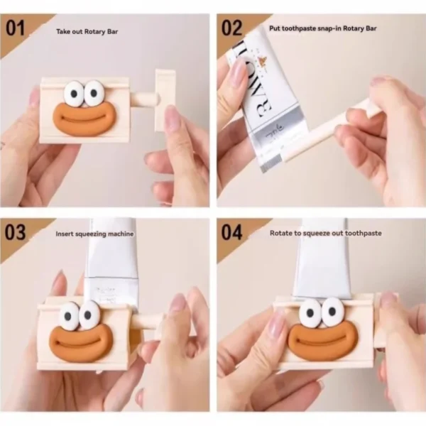 Toothpaste Squeezer Tooth Paste Holder Oral Care Bathroom Tools Tube Cosmetics Press Facial Cleanser Rolling Squeezing Dispenser - Image 6