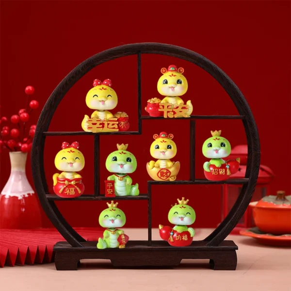 Chinese New Year 2025 Ornament Snake Statue Ornament Lunar New Year Gift Decoration Desk Accessories Chinese Zodiac Decoration - Image 5